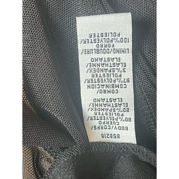 JS Collections Sweetheart Neck Mesh & Satin Dress Sz 10 Black - Picture 11 of 11